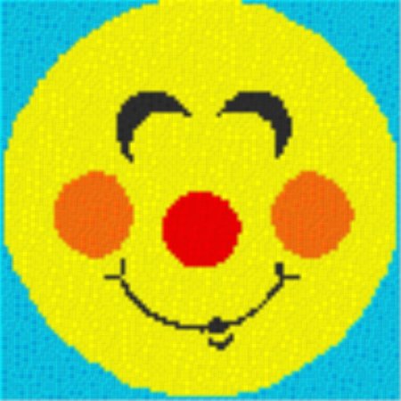 Smiley3 40x40cm bunt Volldruck