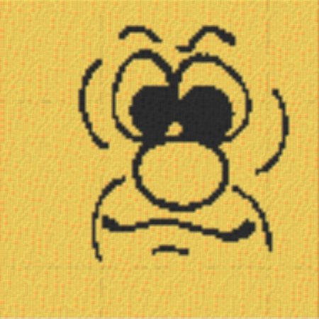 Smiley6 40x40cm bunt als Volldruck