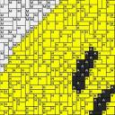 Smiley9 40x40cm bunt als Volldruck