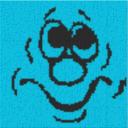 Smiley10 40x40cm bunt als Volldruck