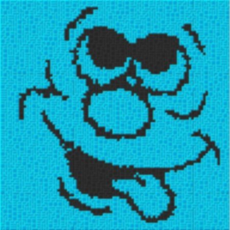 Smiley11 40x40cm bunt als Entwurfdruck