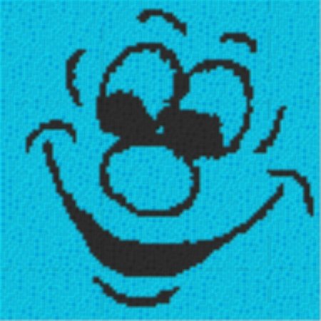 Smiley12 40x40cm bunt als Entwurfdruck