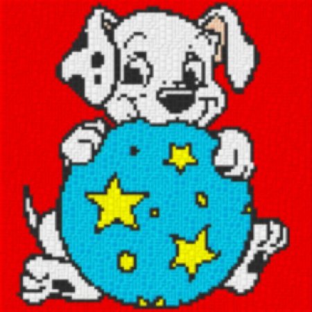 Dalmatiner mit Ball 40x40cm bunt per eMail