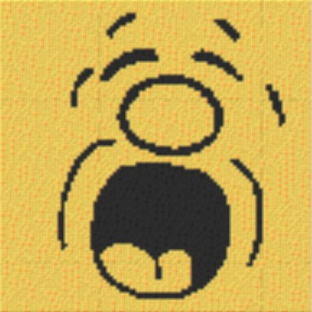 Smiley16 40x40cm bunt als Volldruck