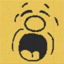 Smiley16 40x40cm bunt als Volldruck