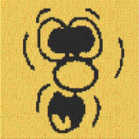 Smiley18 40x40cm bunt als Volldruck