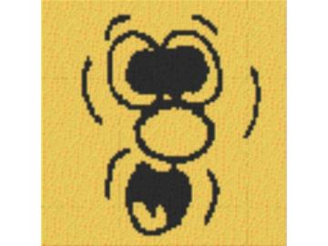 Smiley18 40x40cm bunt als Volldruck