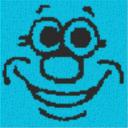 Smiley21 40x40cm bunt per eMail
