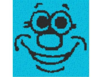 Smiley21 40x40cm bunt als Volldruck