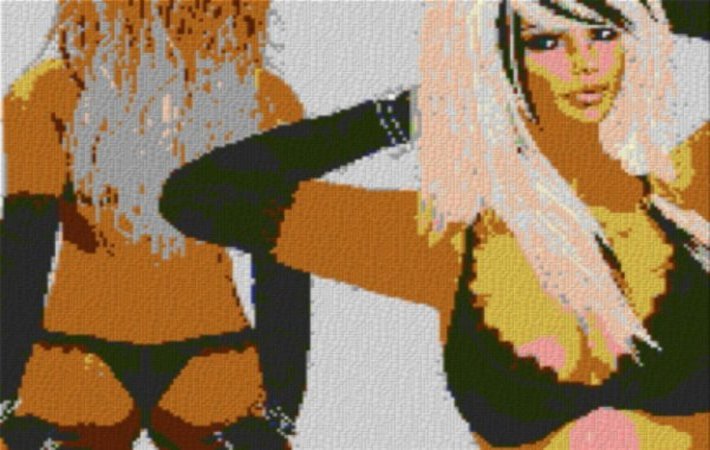 Diva in Dessous 80x60cm cartoon Style per eMail