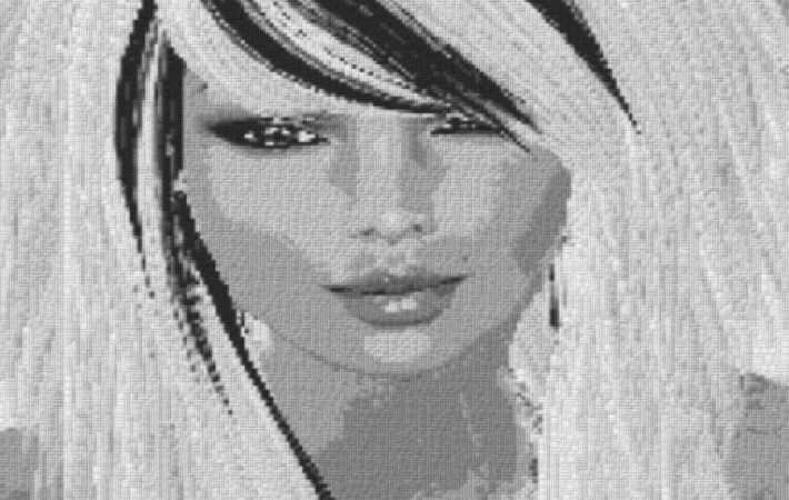 Diva 80x60cm schwarz/weiß per eMail