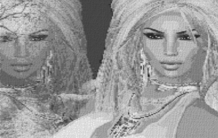 Diva2 80x60cm schwarz/weiß per eMail
