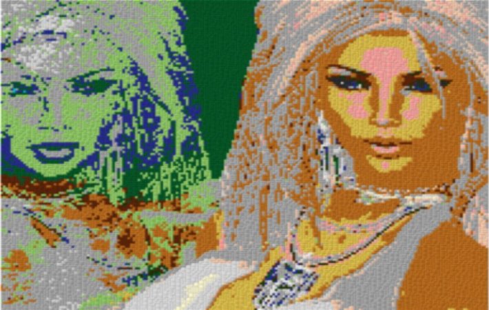 Diva2 80x60cm bunt als Entwurfdruck