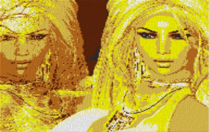Diva2 80x60cm yellow Style als Entwurfdruck