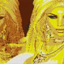 Diva2 80x60cm yellow Style als Entwurfdruck