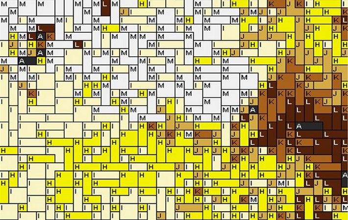 Abstract 80x60cm yellow Style Volldruck