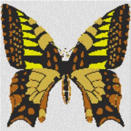 Butterfly 60x60cm yellow Style per eMail