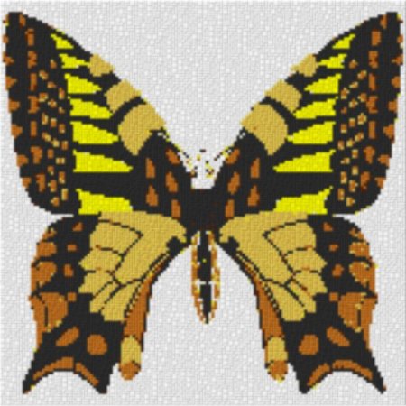 Butterfly 60x60cm yellow Style als Entwurfdruck