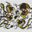 Dragoff 60x100cm yellow Style als Entwurfdruck