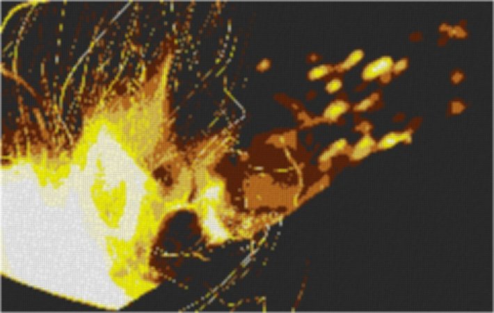 Flamme 100x60cm yellow Style als Entwurfdruck