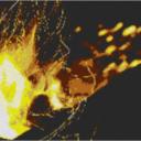Flamme 100x60cm yellow Style als Entwurfdruck