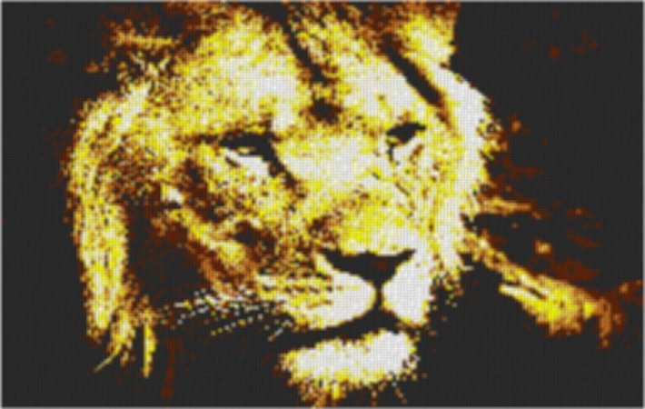 Lion 80x60cm yellow Style als Volldruck