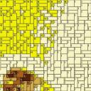 Ziege 80x80cm yellow Style als Volldruck