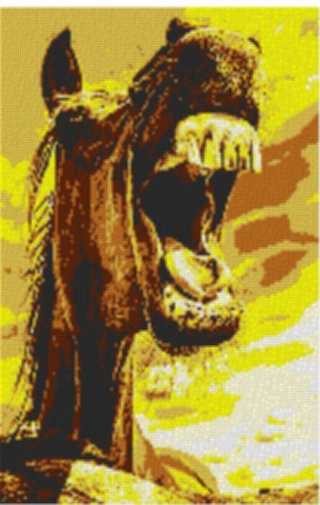 Horse 60x80cm yellow Style per eMail