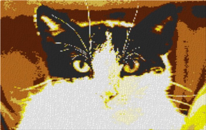 Cat 80x60cm yellow Style als Entwurfdruck