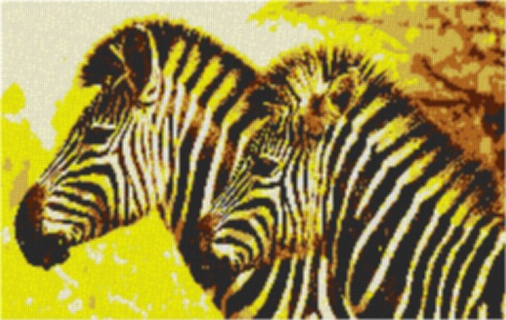 Vorlage für Ministeck Zebra1 100x60cm yellow Style per eMail
