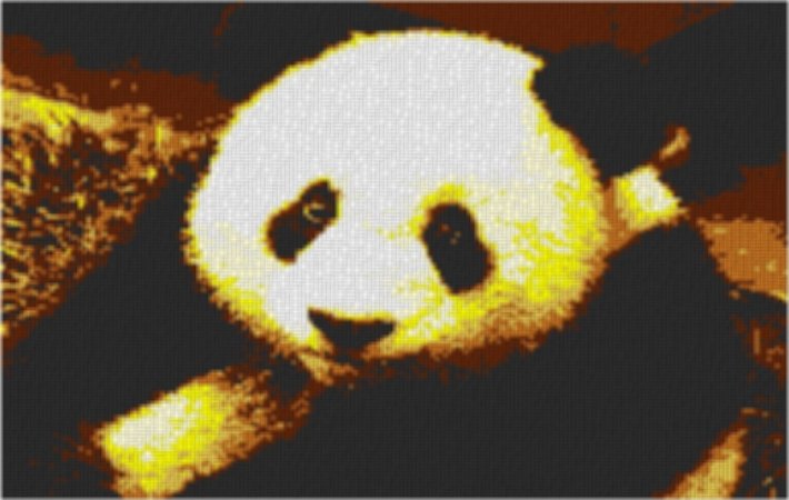 Panda 80x60cm yellow Style per eMail