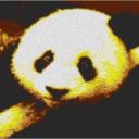Panda 80x60cm yellow Style per eMail