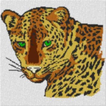 Leopard 60x60cm bunt als Entwurfdruck