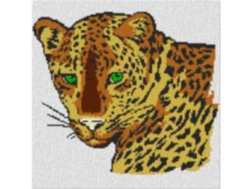 Leopard 60x60cm bunt als Entwurfdruck