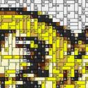 Leopard 60x60cm yellow Style als Volldruck
