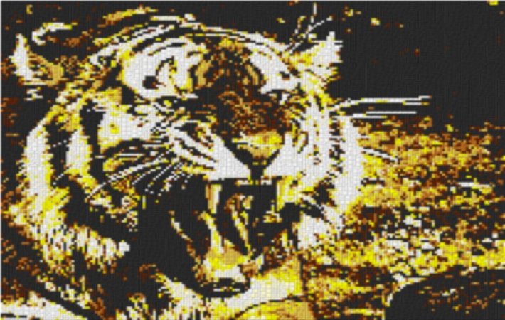 Tiger 80x60cm yellow Style per eMail