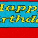 Happy Birthday 140x47cm bunt als Entwurfdruck