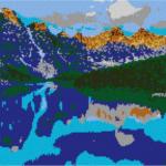 Alberta 80x60cm cartoon Style als Entwurfdruck