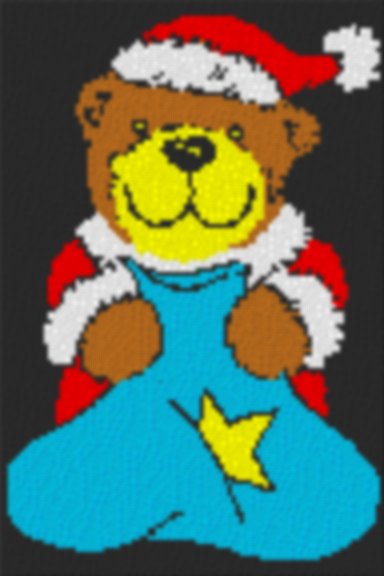 Weihnachtsbär mit Geschenkesack 40x60cm bunt per eMail