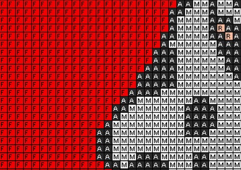Knüpfvorlage Dalmatiner mit Ball 96x96 Knüpfknoten per eMail