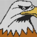 Knüpfvorlage Adler 96x96 Knüpfknoten per eMail