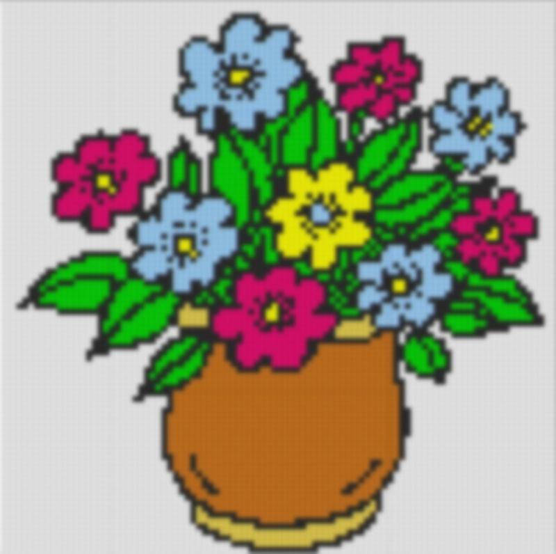 Knüpfvorlage Blume1 96x96 Knüpfknoten per eMail