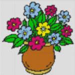 Knüpfvorlage Blume1 96x96 Knüpfknoten per eMail