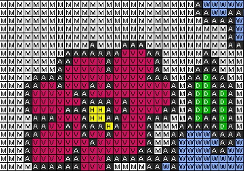 Knüpfvorlage Blume1 96x96 Knüpfknoten per eMail