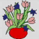 Knüpfvorlage Blume2 96x96 Knüpfknoten per eMail