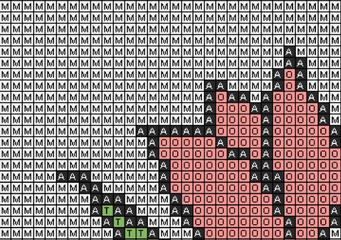 Knüpfvorlage Blume2 96x96 Knüpfknoten per eMail