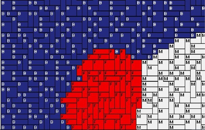 Lustiges Sternchen 40x40cm bunt per eMail