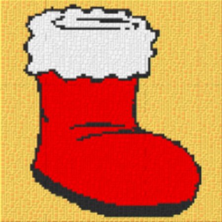 Weihnachtsstiefel 40x40cm bunt per eMail