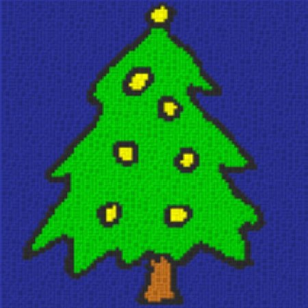 Tannenbaum 40x40cm bunt als Entwurfdruck