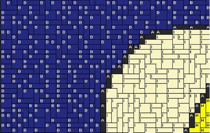 Gesteck mit 2 Kerzen 40x40cm bunt per eMail